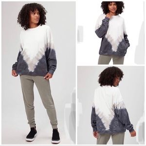 Free People Movement Women's Ombre Sweatshirt - Black White - Size M